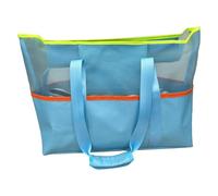 Borsa da spiaggia, borsa estiva, borsa a tracolla impermeabile, elegante da portare con sé per donne, viaggi, palestra, lavoro, scuola, vacanze, piscina, shopping della spesa, scarpe, asciugamani, blu