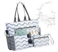 Borsa da Spiaggia | Borsa Grande per Spiaggia e Campeggio con Portamonete - Resistente all'Acqua con Cerniera Piegevole per Viaggio Pendolari Palestra Escursionismo Piscina Vacanza Campeggio Pic