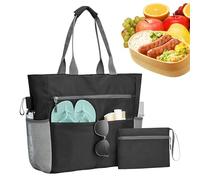 Borsa da Spiaggia | Borsa Grande per Spiaggia e Campeggio con Portamonete - Resistente all'Acqua con Cerniera Piegevole per Viaggio Pendolari Palestra Escursionismo Piscina Vacanza Campeggio Pic