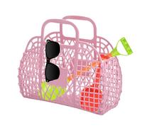 Borsa da spiaggia - Borse da spiaggia - Borsa da spiaggia - per ragazze, bambini, donne, estate, concerto, matrimonio, vacanze, Pasqua e viaggi, Rosa, Consulte la descripción