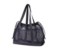 Borsa da spiaggia, casual, Hobos, da donna, pieghevole, con tasche interne, per picnic in spiaggia, vacanze, borsa a tracolla a prova di sabbia, Nero , S liner