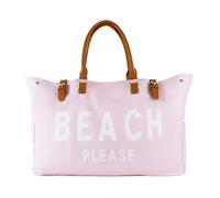 Borsa da spiaggia con manico in pelle vegana, borsa da spiaggia extra large da donna impermeabile a prova di sabbia, bianca, Rosa, XX-Large, Rosa Spiaggia