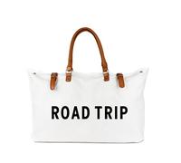 Borsa da spiaggia con manico in pelle vegana, borsa da spiaggia extra large da donna impermeabile a prova di sabbia, bianca, bianco, extra large