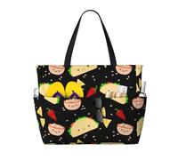 Borsa da spiaggia con stampa a pois bianchi alla moda borse da spiaggia impermeabili per donne, borsa da piscina pieghevole leggera con scomparto bagnato con cerniera, Festa del Martedì, Taglia unica