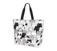 Borsa Da Spiaggia Cute Cat Cats Borsa A Mano Resistente Impermeabile Borse A Spalla Per Viaggi Lavoro Picnic