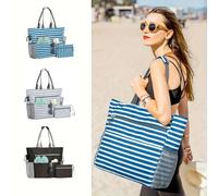 Borsa da spiaggia da 1 pezzo, impermeabile, pieghevole, di grande capacità, leggera, portatile, da viaggio, per le vacanze di nuoto all'aperto