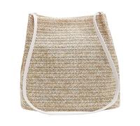 Borsa da spiaggia da donna Big-Bags, realizzata a mano, in tessuto, borse da viaggio, borse per la spesa teli mare con tasche, bianco, taglia unica