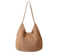 Borsa da spiaggia da donna Borsa a tracolla di paglia Borsa alla moda Grande capacità Ascella Cava Vacanza per Viaggi Tutti i giorni Donne Spalla Paglia Ascella Trend Spiaggia Grande Capacità Ascelle