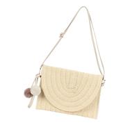 Borsa da spiaggia da donna in paglia Borsa a tracolla semplice da spalla per le vacanze Messaggeri fatti a mano Shopping Incontri Borsa da spiaggia da donna