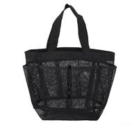 Borsa da spiaggia da donna, perfetta per gite in spiaggia, picnic e gite nel fine settimana (ZP-025 nero)