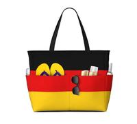 Borsa da spiaggia di grande capacità, impermeabile, da piscina, per palestra, nuoto, campeggio, borsa da portare con la bandiera tedesca