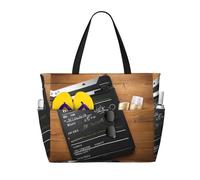 Borsa da spiaggia di grande capacità, impermeabile, per piscina, palestra, nuoto, campeggio, borsa da portare con sé film con stampa a ciottoli