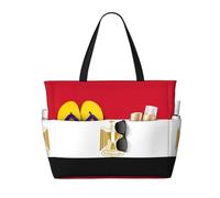 Borsa da spiaggia di grande capacità, impermeabile, per piscina, palestra, nuoto, campeggio, borsa da portare con sé con bandiera egiziana