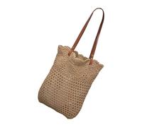 Borsa da spiaggia di grande capacità per le donne borsa a tracolla intrecciata a mano ascella borsa alla moda uncinetto ascella borsa da donna quotidiana borsa a tracolla all'uncinetto grande capacità