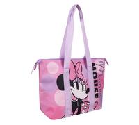 Borsa da spiaggia Disney da donna e ragazza, Tote Mesh - Borsa da spiaggia grande trasparente Disney, borsa da tè in rete semi-trasparente, leggera e spaziosa per spiaggia, Pisicna Estate, Minnie