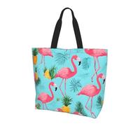 Borsa Da Spiaggia Flamingo Print Printed Borsa Tracolla Ecologica Riutilizzabile Borse A Spalla Per Donna Viaggi Picnic
