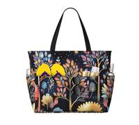 Borsa da spiaggia impermeabile con cielo stellato colorato, borsa tote da spiaggia con cerniera, borsa da viaggio da weekend di grande capacità per donna