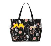 Borsa da spiaggia impermeabile oversize per parrucchiere, parrucchiere, forbici da barbiere, pettine, borsa multitasche con cerniera, design compatto e pieghevole per viaggi, piscina, shopping e avv