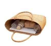 Borsa da Spiaggia in Paglia Borsa a Mano Estiva Stile Boho Rustico