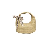 Borsa da spiaggia in paglia intrecciata, borsa da ascella intrecciata a mano, borsa a tracolla, borsa da spiaggia estiva(Gold)
