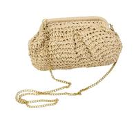Borsa Da Spiaggia In Paglia Pochette Intrecciata A Gnocco Con Tracolla | Borsette In Paglia Per Le Vacanze Estive, Piscina, Matrimoni, Viaggi, Escursioni Fuori Porta, All'Aperto E Appuntamenti