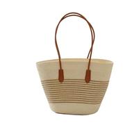 Borsa da spiaggia in paglia ripiegabile Set di cappelli da sole per le donne Set di due pezzi Borsa a tracolla Borse a tracolla Grandi Borse di paglia da viaggio, Borsa-b, Medium