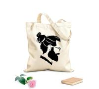 Borsa da spiaggia in poliestere e cotone Tecnico di barbiere per uomo alla moda, taglio e rasatura in salone di parrucchiere Tessuto spesso 12 once Materiale delicato sulla pelle 31x36cm Media