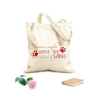 Borsa da spiaggia in poliestere e cotone Tessuto spesso 340g/m² Animali Migliori Amici Salone di Toelettatura per Animali Quattro Amanti del Negozio di Animali Clinica Veterinaria per Cani e Gatti