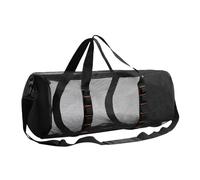 Borsa da spiaggia in rete, borsa da spiaggia cilindrica pieghevole, organizer per attrezzi sportivi, traspirante, grande capacità, 58 cm, rosso, nero, ideale per spiaggia, nuoto e immersioni