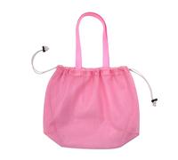 Borsa da spiaggia in rete, borsa da spiaggia in rete, organizer per giocattoli di sabbia resistente alla sabbia e all'acqua, design pieghevole adatto ai viaggi per escursioni in nave da crociera, rosa