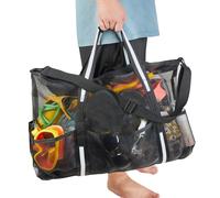 Borsa da spiaggia in rete Borsa portaoggetti per organizer con maniglia per il