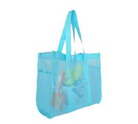 Borsa da spiaggia in rete | Borsa tote da spiaggia, grande tasca a rete 35L Capacità che può essere abbastanza flessibile da ospitare il campeggio resistente al sonno || Collaborazione quotidiana, blu