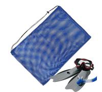 Borsa da spiaggia in rete, impermeabile, con coulisse, 68 x 48 cm, organizer extra large per attrezzatura subacquea per snorkeling, viaggi, spiaggia, vacanze, allenamento di nuoto