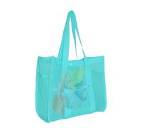 Borsa da spiaggia in rete, impermeabile, resistente alla sabbia, con grande tasca in rete, organizer per giocattoli, per donne, famiglia, campeggio, viaggi estivi, verde, vedi descrizione
