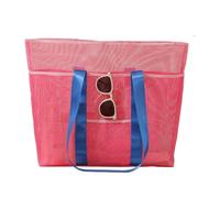 Borsa da spiaggia in rete, organizer per vestiti da nuoto, borsa organizer da spiaggia, per i bagnanti, per la famiglia, viaggi, palestra, nuoto, yacht, università, studenti, picnic, vacanze, gite in