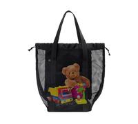 Borsa da spiaggia in rete | Tote da spiaggia per la spesa | Borsa per piscina accessori per attività all'aperto ideale per asciugamani crema solare abbigliamento, Nero , Se référer au descriptif
