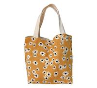Borsa da spiaggia in velluto a coste con stampa floreale Borsa da spiaggia Borsa per la spesa Piccola borsa casual con manici per donne Grils regalo borse in velluto a coste per le donne piccole, E
