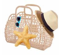 Borsa Da Spiaggia Jelly - Borsa Riutilizzabile In PVC 22×22×7,5 Cm | Cesto Regalo Portatile | Borsaa Portaoggetti Per Bambini E Bambine | Da Trasporto Estiva Per Picnic Sulla Spiaggia, Per Lo
