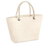 Borsa Da Spiaggia Nautica A Strisce In Cotone Canvas Westford Mill