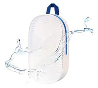 Borsa da spiaggia per tutti i giorni, borsa da spiaggia pieghevole in rete, grande borsa da spiaggia a righe con un di archiviazione multifunzionale, borsa organizer impermeabile con cerniera