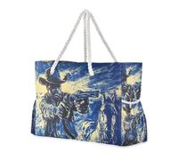 Borsa da spiaggia pieghevole con cowboy occidentale Wild West robusta borsa da viaggio con cerniera per lavoro viaggi essenziali regali da spiaggia regali di compleanno per donne