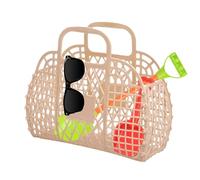 Borsa da spiaggia riutilizzabile in stile gelatina, in morbido PVC flessibile, impermeabile, per il libero, borsa a tracolla leggera alla per l'uso quotidiano, cammello, Siehe Beschreibung