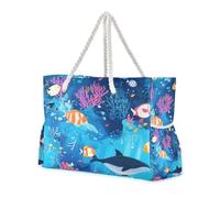 Borsa da spiaggia robusta da viaggio con cerniera per computer da donna, ideale per viaggi, piscina, nuoto, spiaggia, vacanze, necessità