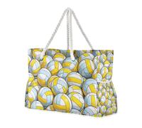 Borsa da spiaggia robusta per la famiglia, con cerniera, da donna, con portabicchieri sul lato