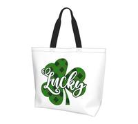 Borsa Da Spiaggia St. Patrick'S Day Borsa Spesa Grande Resistente Borse A Spalla Per Picnic Casa Donna