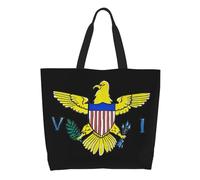 Borsa Da Spiaggia Us Virgin Islands Flag_B Borsa A Mano Impermeabile Riutilizzabile Borse A Spalla Per Donna Lavoro Shopping