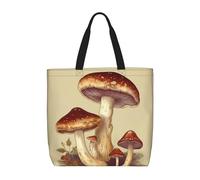 Borsa Da Spiaggia Vintage Edible Mushrooms Borsa A Mano Grande Resistente Borsetta Per Casa Picnic Donna