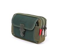 Borsa da sport per telefoni cellulari maschile, borsa per il portafoglio per telefono con sacca per cintura di tela, tasca per telefoni cellulari casuali per la custodia sportiva esterna (Khaki, B)