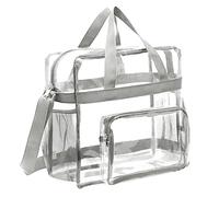 Borsa da stadio - Borse trasparenti da stadio | Borsa di sicurezza per stadio in poliestere | Borsa leggera in vinile trasparente | Borsa da concerto trasparente portatile | Borsa per la spesa