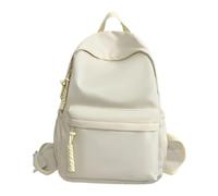 Borsa da stadio da donna, in nylon, for studenti, tinta unita, casual, grande capacità, con cerniera liscia, for attività all'aperto e sport Adatto Agli Studenti(White)